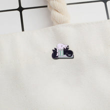 Load image into Gallery viewer, Cats on a Book Shelf Pin Badge
