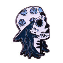 Load image into Gallery viewer, Sugar Skull Girl Pin Badge
