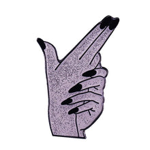 Load image into Gallery viewer, Bang! Finger Gun Pin Badge
