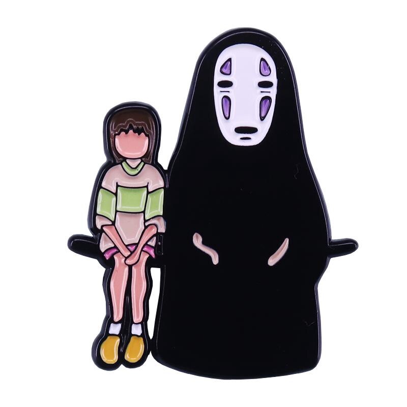 Ghibli No Face Pin Badges