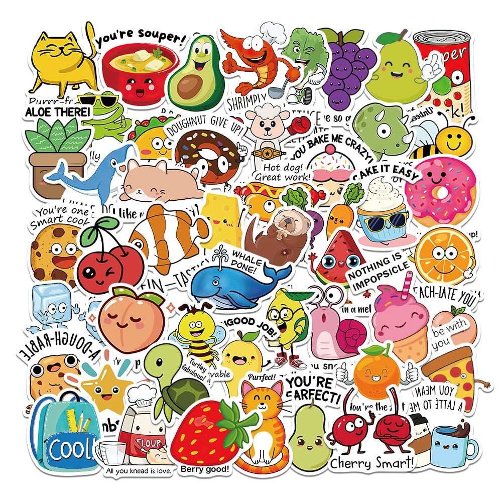 Funny Cute Sticker Pack (50)