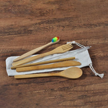 Load image into Gallery viewer, Bamboo Straw and Cutlery Travel Sets
