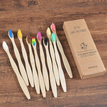 Load image into Gallery viewer, Toothbrush 10 Pack - Eco Friendly Bamboo (Soft Bristle)
