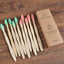 Load image into Gallery viewer, Toothbrush 10 Pack - Eco Friendly Bamboo (Soft Bristle)
