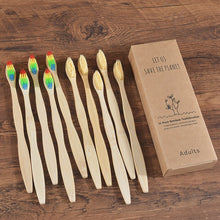 Load image into Gallery viewer, Toothbrush 10 Pack - Eco Friendly Bamboo (Soft Bristle)
