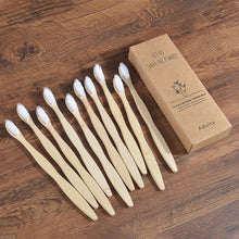 Load image into Gallery viewer, Toothbrush 10 Pack - Eco Friendly Bamboo (Soft Bristle)
