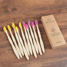 Load image into Gallery viewer, Toothbrush 10 Pack - Eco Friendly Bamboo (Soft Bristle)
