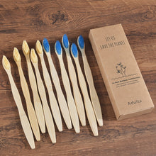 Load image into Gallery viewer, Toothbrush 10 Pack - Eco Friendly Bamboo (Soft Bristle)
