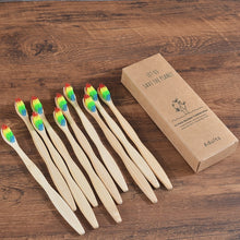 Load image into Gallery viewer, Toothbrush 10 Pack - Eco Friendly Bamboo (Soft Bristle)
