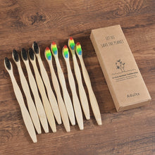 Load image into Gallery viewer, Toothbrush 10 Pack - Eco Friendly Bamboo (Soft Bristle)
